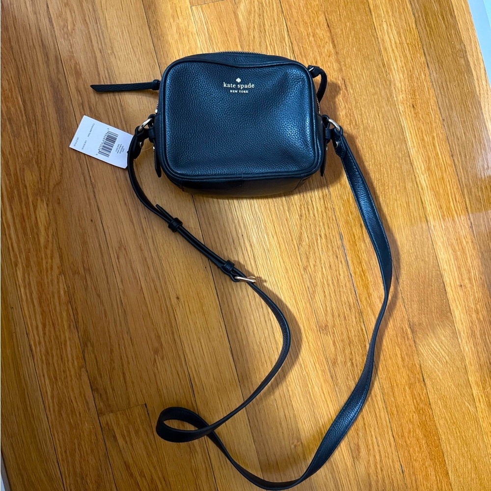 NWT Kate spade Piper black pebbled leather